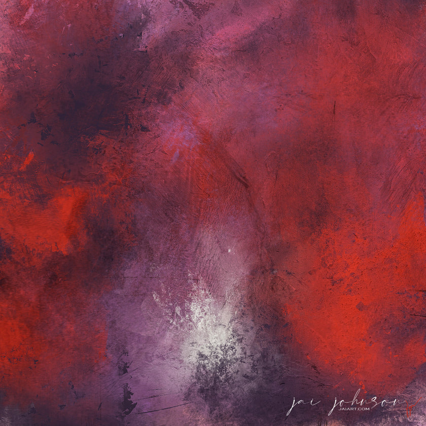 Red and Purple Abstract Painting