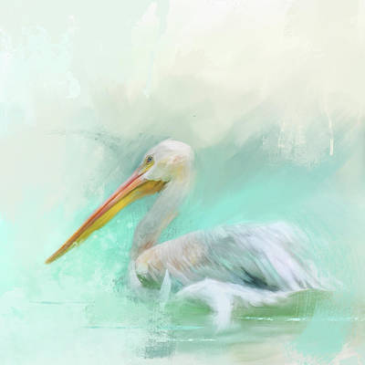 White Pelican Painting